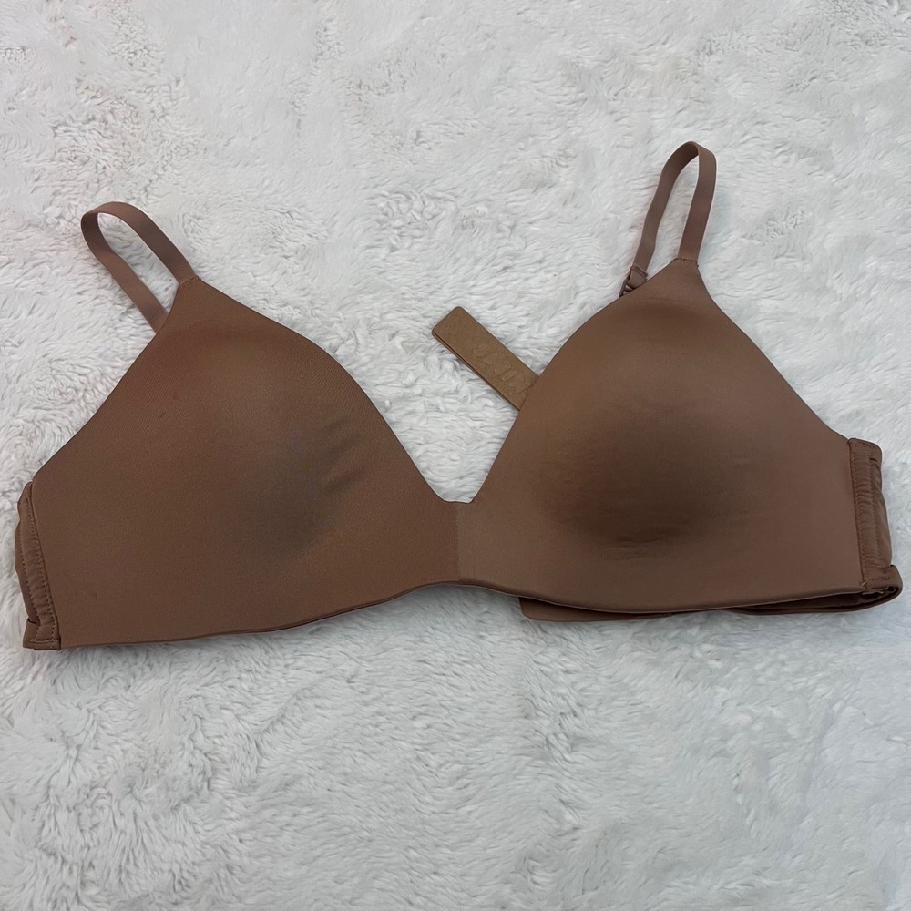 Skims Women's Wireless Lightly Lined Bra Sienna Brown BR-WRL-1889 Size 34C NWT - Picture 4 of 11